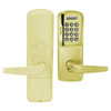 AD200-MS-60-MSK-ATH-RD-605 Schlage Apartment Mortise Magnetic Stripe Keypad Lock with Athens Lever in Bright Brass