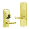 AD200-MS-60-MG-TLR-RD-605 Schlage Apartment Mortise Magnetic Stripe(Insert) Lock with Tubular Lever in Bright Brass
