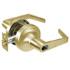 B-AU5305LN-606 Yale 5300LN Series Single Cylinder Storeroom or Closet Cylindrical Lock with Augusta Lever Prepped for SFIC in Satin Brass