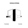 PB5304LN-609 Yale 5300LN Series Single Cylinder Entry Cylindrical Lock with Pacific Beach Lever in Antique Brass