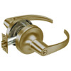 PB5305LN-609 Yale 5300LN Series Single Cylinder Storeroom or Closet Cylindrical Lock with Pacific Beach Lever in Antique Brass