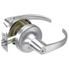 PB5305LN-625 Yale 5300LN Series Single Cylinder Storeroom or Closet Cylindrical Lock with Pacific Beach Lever in Bright Chrome