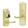 AD200-MS-50-MGK-TLR-GD-29R-606 Schlage Office Mortise Magnetic Stripe(Insert) Keypad Lock with Tubular Lever in Satin Brass