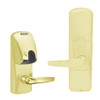 AD200-MS-70-MG-ATH-PD-605 Schlage Classroom/Storeroom Mortise Magnetic Stripe(Insert) Lock with Athens Lever in Bright Brass