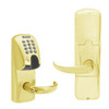 AD200-MS-70-MGK-SPA-PD-605 Schlage Classroom/Storeroom Mortise Magnetic Stripe(Insert) Keypad Lock with Sparta Lever in Bright Brass
