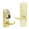 AD200-MS-70-MGK-SPA-PD-606 Schlage Classroom/Storeroom Mortise Magnetic Stripe(Insert) Keypad Lock with Sparta Lever in Satin Brass
