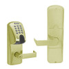 AD200-MS-70-MGK-RHO-PD-606 Schlage Classroom/Storeroom Mortise Magnetic Stripe(Insert) Keypad Lock with Rhodes Lever in Satin Brass