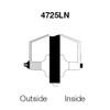 AU4725LN-612 Yale 4700LN Series Non Keyed Privacy Cylindrical Lock with Augusta Lever in Satin Bronze