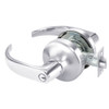 PB4708LN-625 Yale 4700LN Series Single Cylinder Classroom Cylindrical Lock with Pacific Beach Lever in Bright Chrome