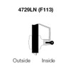 PB4729LN-612 Yale 4700LN Series Single Cylinder Communicating Classroom Cylindrical Lock with Pacific Beach Lever in Satin Bronze