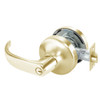 PB4739LN-606 Yale 4700LN Series Single Cylinder Communicating Storeroom Cylindrical Lock with Pacific Beach Lever in Satin Brass