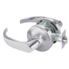 PB4703LN-626 Yale 4700LN Series Non Keyed Patio or Privacy Cylindrical Lock with Pacific Beach Lever in Satin Chrome
