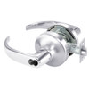 B-PB4705LN-625 Yale 4700LN Series Single Cylinder Storeroom or Closet Cylindrical Lock with Pacific Beach Lever Prepped for SFIC in Bright Chrome