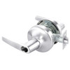 B-MO4704LN-625 Yale 4700LN Series Single Cylinder Entry Cylindrical Lock with Monroe Lever Prepped for SFIC in Bright Chrome