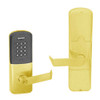 AD200-MS-40-MTK-RHO-PD-605 Schlage Privacy Mortise Multi-Technology Keypad Lock with Rhodes Lever in Bright Brass