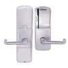 AD200-MD-40-MS-TLR-RD-626 Schlage Privacy Mortise Deadbolt Magnetic Stripe(Swipe) Lock with Tubular Lever in Satin Chrome