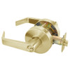 AU4604LN-606 Yale 4600LN Series Single Cylinder Entry Cylindrical Lock with Augusta Lever in Satin Brass