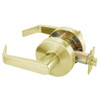 AU4601LN-605 Yale 4600LN Series Non Keyed Passage or Closet Cylindrical Lock with Augusta Lever in Bright Brass