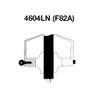 PB4604LN-606 Yale 4600LN Series Single Cylinder Entry Cylindrical Lock with Pacific Beach Lever in Satin Brass