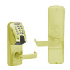 AD250-CY-40-MGK-RHO-RD-605 Schlage Privacy Magnetic Stripe(Insert) Keypad Lock with Rhodes Lever in Bright Brass