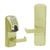 AD250-CY-60-MGK-RHO-RD-606 Schlage Apartment Magnetic Stripe(Insert) Keypad Lock with Rhodes Lever in Satin Brass