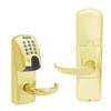 AD250-MS-70-MGK-SPA-RD-605 Schlage Classroom/Storeroom Magnetic Stripe(Insert) Keypad Lock with Sparta Lever in Bright Brass