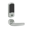 LEMS-GRW-P-07-619-00A Schlage Storeroom Wireless Greenwich Mortise Lock with LED Indicator and Athens Lever in Satin Nickel