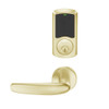 LEMS-GRW-P-07-606-00B Schlage Storeroom Wireless Greenwich Mortise Lock with LED Indicator and Athens Lever in Satin Brass