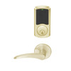 LEMS-GRW-P-12-606-00A-LH Schlage Storeroom Wireless Greenwich Mortise Lock with LED Indicator and 12 Lever in Satin Brass