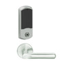 LEMS-GRW-P-18-619-00B Schlage Storeroom Wireless Greenwich Mortise Lock with LED Indicator and 18 Lever in Satin Nickel