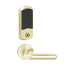 LEMS-GRW-P-18-606-00C Schlage Storeroom Wireless Greenwich Mortise Lock with LED Indicator and 18 Lever in Satin Brass