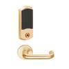 LEMS-GRW-L-03-612-00A Schlage Less Cylinder Storeroom Wireless Greenwich Mortise Lock with LED Indicator and Tubular Lever in Satin Bronze