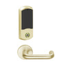 LEMB-GRW-P-03-606-00B Schlage Privacy/Office Wireless Greenwich Mortise Lock with Push Button & LED Indicator and Tubular Lever in Satin Brass