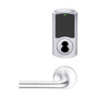 LEMS-GRW-J-02-625-00C Schlage Storeroom Wireless Greenwich Mortise Lock with LED Indicator and 02 Lever Prepped for FSIC in Bright Chrome