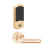 LEMB-GRW-L-18-612-00B Schlage Less Cylinder Privacy/Office Wireless Greenwich Mortise Lock with LED Indicator and 18 Lever in Satin Bronze
