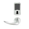 LEMS-GRW-J-OME-619-00B Schlage Storeroom Wireless Greenwich Mortise Lock with LED Indicator and Omega Lever Prepped for FSIC in Satin Nickel