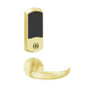 LEMB-GRW-J-17-605-00C Schlage Privacy/Office Wireless Greenwich Mortise Lock with Push Button & LED Indicator and Sparta Lever Prepped for FSIC in Bright Brass