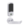 LEMB-GRW-J-06-626-00A Schlage Privacy/Office Wireless Greenwich Mortise Lock with Push Button & LED Indicator and Rhodes Lever Prepped for FSIC in Satin Chrome
