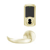 LEMB-GRW-BD-17-606-00C Schlage Privacy/Office Wireless Greenwich Mortise Lock with Push Button & LED Indicator and Sparta Lever Prepped for SFIC in Satin Brass