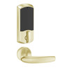 LEMD-GRW-L-07-606-00B Schlage Less Cylinder Privacy/Apartment Wireless Greenwich Mortise Deadbolt Lock with LED and Athens Lever in Satin Brass