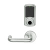 LEMD-GRW-L-03-619-00A Schlage Less Cylinder Privacy/Apartment Wireless Greenwich Mortise Deadbolt Lock with LED and Tubular Lever in Satin Nickel