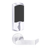 LEMD-GRW-L-06-625-00C Schlage Less Cylinder Privacy/Apartment Wireless Greenwich Mortise Deadbolt Lock with LED and Rhodes Lever in Bright Chrome