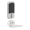 LEMD-GRW-L-05-619-00B Schlage Less Cylinder Privacy/Apartment Wireless Greenwich Mortise Deadbolt Lock with LED and 05 Lever in Satin Nickel