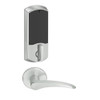 LEMD-GRW-L-12-619-00C-LH Schlage Less Cylinder Privacy/Apartment Wireless Greenwich Mortise Deadbolt Lock with LED and 12 Lever in Satin Nickel