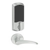 LEMD-GRW-L-12-619-00C-RH Schlage Less Cylinder Privacy/Apartment Wireless Greenwich Mortise Deadbolt Lock with LED and 12 Lever in Satin Nickel