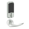 LEMD-GRW-L-OME-619-00A Schlage Less Cylinder Privacy/Apartment Wireless Greenwich Mortise Deadbolt Lock with LED and Omega Lever in Satin Nickel