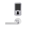 LEMD-GRW-J-02-626-00A Schlage Privacy/Apartment Wireless Greenwich Mortise Deadbolt Lock with LED and 02 Lever Prepped for FSIC in Satin Chrome