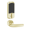 LEBMD-GRW-BD-07-606-00B Schlage Privacy/Apartment Wireless Greenwich Mortise Deadbolt Lock with LED and Athens Lever Prepped for SFIC in Satin Brass