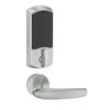 LEMD-GRW-BD-07-619-00B Schlage Privacy/Apartment Wireless Greenwich Mortise Deadbolt Lock with LED and Athens Lever Prepped for SFIC in Satin Nickel