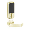 LEMD-GRW-BD-06-606-00A Schlage Privacy/Apartment Wireless Greenwich Mortise Deadbolt Lock with LED and Rhodes Lever Prepped for SFIC in Satin Brass